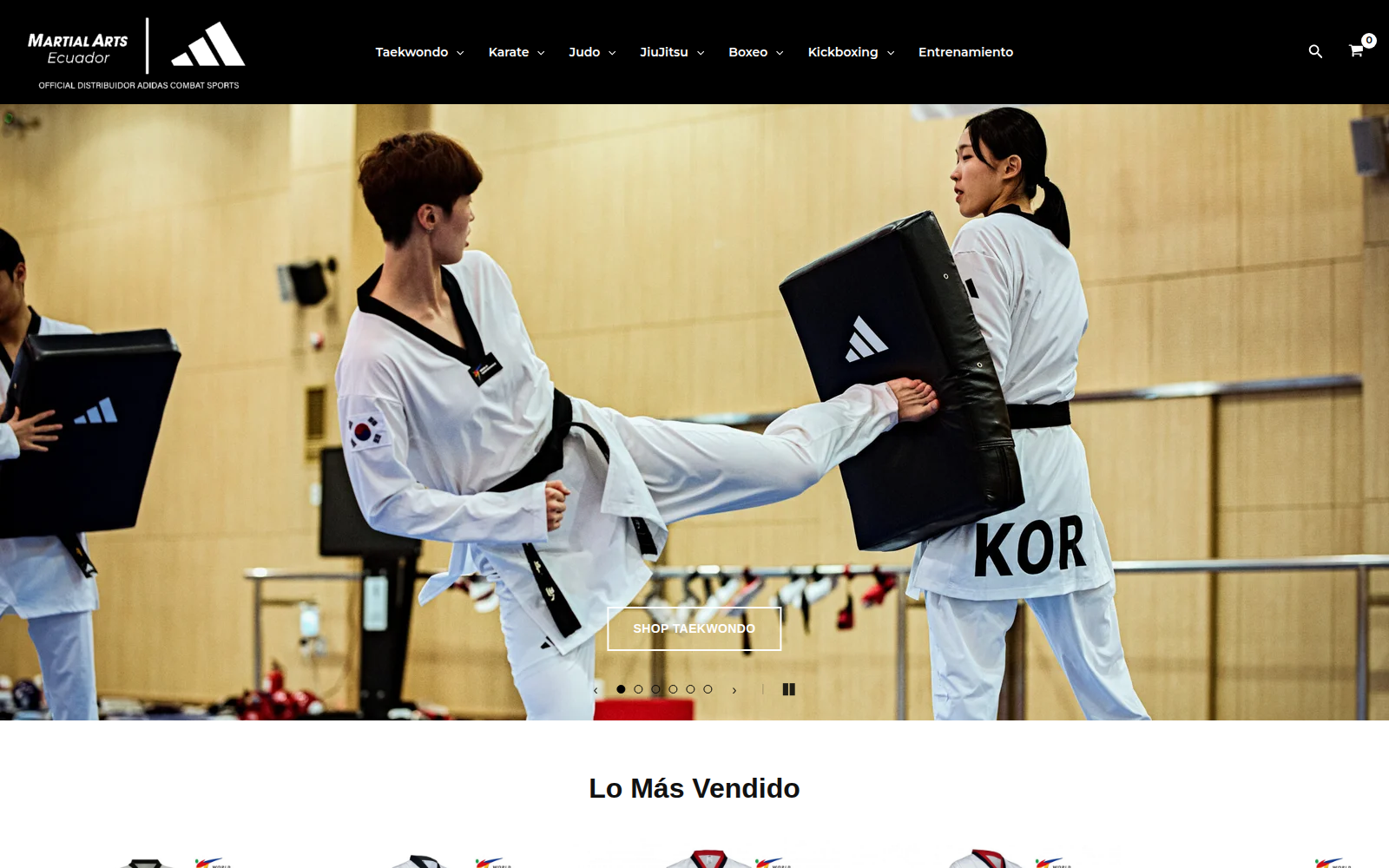 Martial Arts Ecuador E-commerce Sitio Real